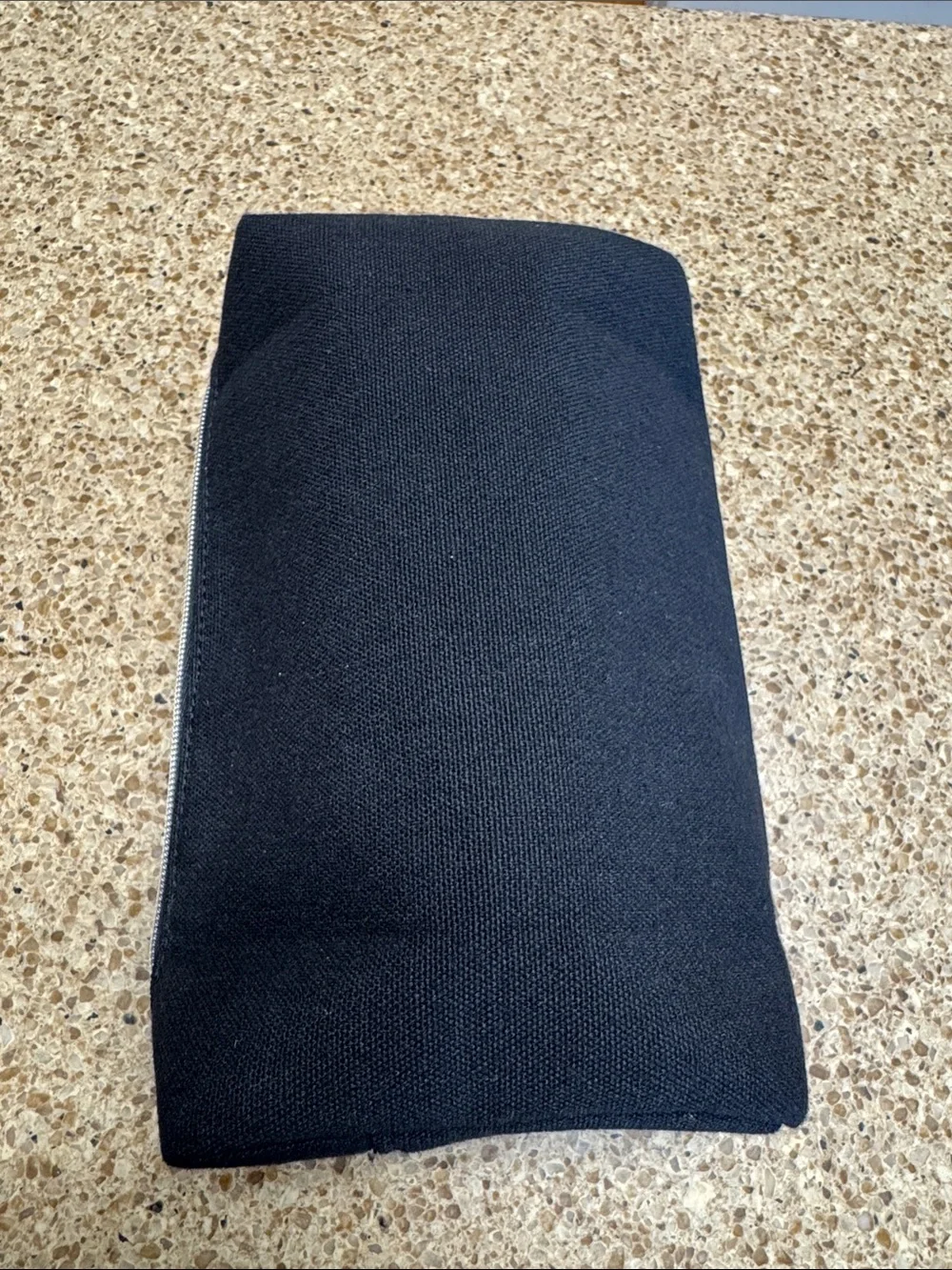 Lancome Black Cosmetic Zip Pouch with Gold Hardware